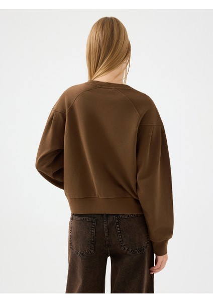 Long Crop Kadın Sweatshirt