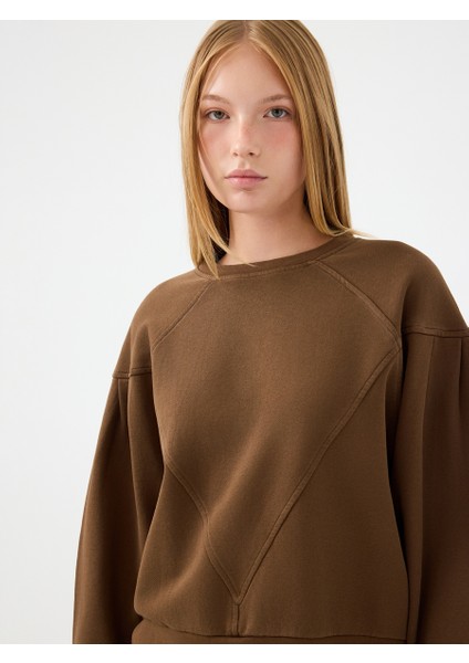 Long Crop Kadın Sweatshirt