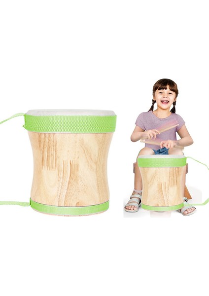 Erken Eğitim ve Çocuk Perküsyonu Için Irin Ahşap Bongo Davul, Ahşap Djembe Davul Seti (Yeşil) (Yurt Dışından) fiyatları