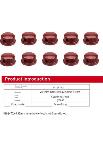 30PCS 6.35MM Şaft Pirinç Içi Set Vidalı Gitar Pedal Etkileri Kontrol Amp Düğmesi Gitar Aksesuarları Kırmızı (Yurt Dışından) fırsatları