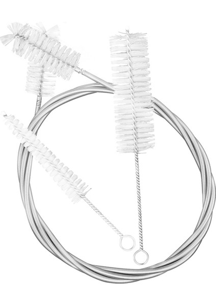 3pcs Fransız Boynuz Trombon Trompet Temizleme Seti Paslanmaz Çelik Naylon Fırça Müzik Aleti Temizleme Fırçası (Yurt Dışından)