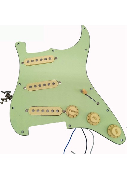 Nane Yeşil Yüklü Elektro Gitar Pickguard Elektro Gitar Aksesuarları Için Wilkinson Pickups ile Prewired Pickguard (Yurt Dışından)