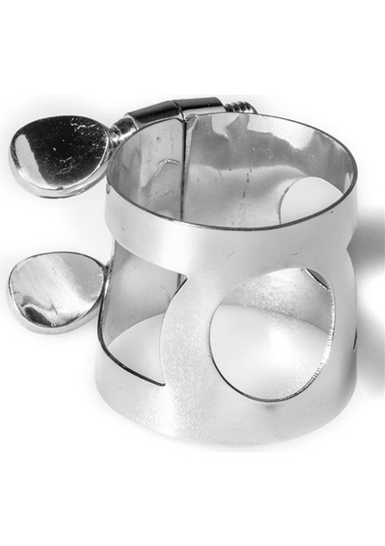 Alto Sax Ligature Harfaner Çift Vidalar Saksafon Ağızlık Için Pirinç Ligatür, Gümüş (Yurt Dışından)