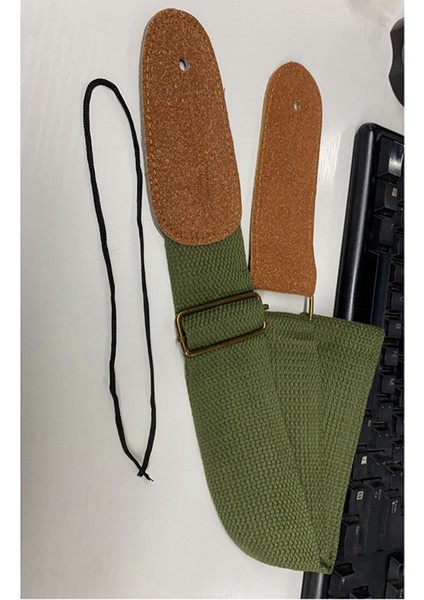 Gitar Kayışı Ayarlanabilir Saf Pamuklu Gitar Kayışı Elektro Gitar Kayışı Akustik Gitar Evrensel Kayış (Yeşil) (Yurt Dışından) fırsatları