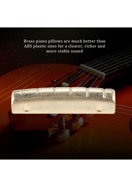 6pcs Gitar Pirinç Köprü Pimleri Eyer Somun Yedek Parçaları Akustik Gitar (Yurt Dışından) modelleri