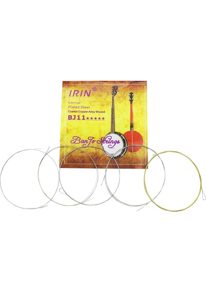 Irin 5pcs/set BJ11 Banjo String Paslanmaz Çelik Kaplı Bakır Alaşım Yarı (.009-.020) (Yurt Dışından)