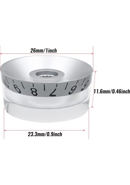 4pcs Les Paul Lp Tarzı Bas Elektro Gitar Parçaları Için Hacim Tonu Hız Kontrol Düğmeleri, Şeffaf Gümüş (Yurt Dışından) modelleri