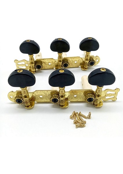 2pcs Klasik Gitar Ayarlanması Pegs Tuş Makine Başlıkları 3L3R Profesyonel Gitar Aksesuarları Gitar Parçaları, Siyah (Yurt Dışından) indirimleri