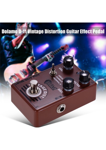 Dolamo D-11 Vintage Distorsiyon Gitar Etkisi Hacim Filtresi ve Distorsiyon Kontrolü ile Elektro Gitar Aksesuarları (Yurt Dışından) fiyatları