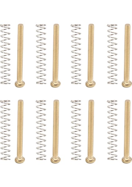 8 Pcs M2.5X32MM Elektro Gitar Humbucker Pikapları Yükseklik Vidasını ve Yayını Ayarla - Pitch 0.4mm - Altın (Yurt Dışından)