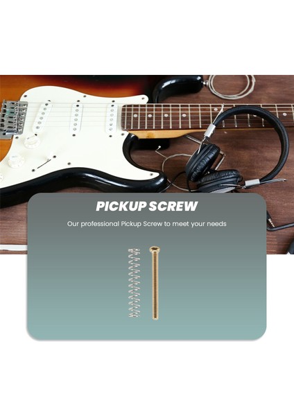 8 Pcs M2.5X32MM Elektro Gitar Humbucker Pikapları Yükseklik Vidasını ve Yayını Ayarla - Pitch 0.4mm - Altın (Yurt Dışından) fiyatları