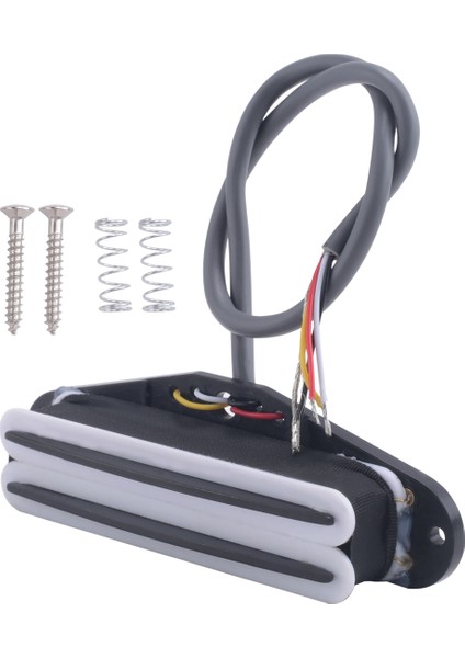 Stratocaster St Tele Strat Squier Elektro Gitar Için Çift Sıcak Ray Blaster Humbucker Pikaplar, Siyah Raylı Gümüş Vücut (Yurt Dışından) modelleri