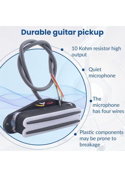 Stratocaster St Tele Strat Squier Elektro Gitar Için Çift Sıcak Ray Blaster Humbucker Pikaplar, Siyah Raylı Gümüş Vücut (Yurt Dışından) indirimleri