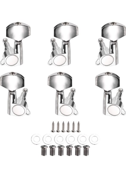 6pcs Sızdırmaz Gitar String Pegs Kilitleme Tuner 3L3R Tuning Pegs Dize Tuner Akustik Gitar Tuner Makine Başlığı (Yurt Dışından) fiyatları