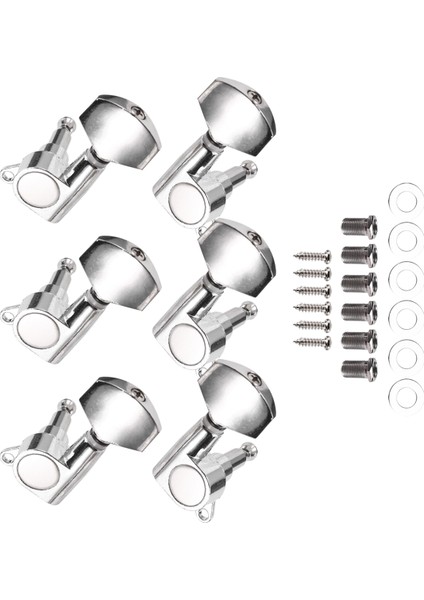 6pcs Sızdırmaz Gitar String Pegs Kilitleme Tuner 3L3R Tuning Pegs Dize Tuner Akustik Gitar Tuner Makine Başlığı (Yurt Dışından) fırsatları