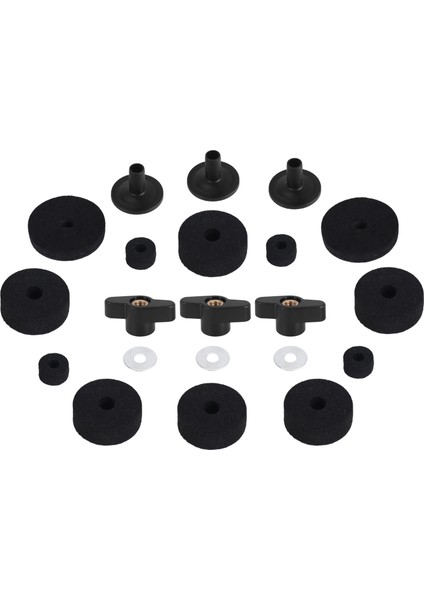 21 Adet Zil Keçeleri Hi-Şapka Debriyajı, Taban Kanat Fıstığı ile Zil Standı Kollu ve Davul Siyahı Için Zil Yıkayıcı (Yurt Dışından)