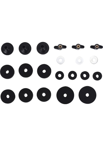 21 Adet Zil Keçeleri Hi-Şapka Debriyajı, Taban Kanat Fıstığı ile Zil Standı Kollu ve Davul Siyahı Için Zil Yıkayıcı (Yurt Dışından) fiyatları