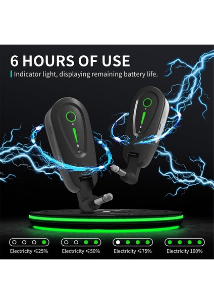 Kablosuz Gitar Alıcı Verici Uhf Gitar Pikap U Segmenti 30 Kanal Müzik Enstrümanı Kablosuz Bağlantı (Yurt Dışından) fiyatları