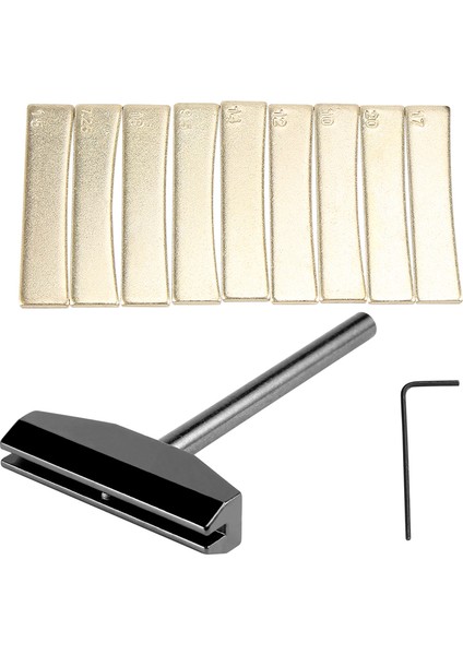 Luthier Tools Set Gitar Bas Fret Press Caul Klavye Presleme Aracı + 9pcs Pirinç Radyan Fret Ekleri Hex Anahtarlı (Yurt Dışından) fiyatları