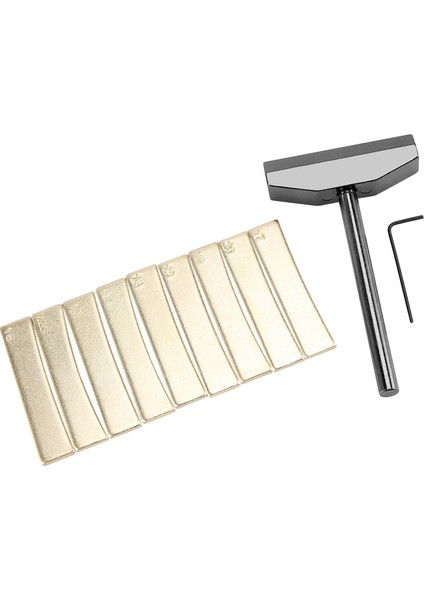 Luthier Tools Set Gitar Bas Fret Press Caul Klavye Presleme Aracı + 9pcs Pirinç Radyan Fret Ekleri Hex Anahtarlı (Yurt Dışından) modelleri