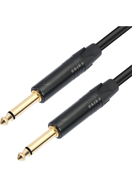 6.35MM 1/4 Gitar Kablosu Erkek - Erkek Ts/trs Elektro Gitar Bas Amp Mikser Hoparlör Için Dengeli Stereo Ses Kablosu 100CM (Yurt Dışından)