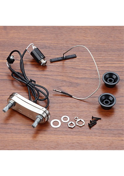 Keman Piezo Dönüştürücü Köprü, Keman Parçaları Için Ton Hacmi Düğmesi ile Seti (Yurt Dışından)