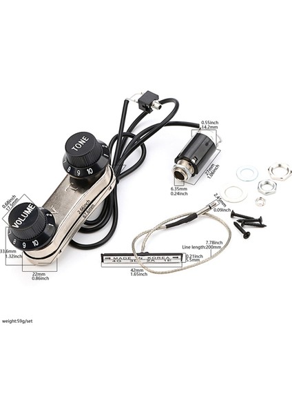 Keman Piezo Dönüştürücü Köprü, Keman Parçaları Için Ton Hacmi Düğmesi ile Seti (Yurt Dışından) fiyatları