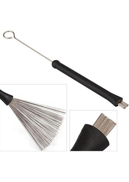 Retractable Jazz Davul Fırçaları Sopa Çelik Tel 32CM Temizlik Fırçaları Jazz Rock Müzik Lover (Yurt Dışından) fiyatları