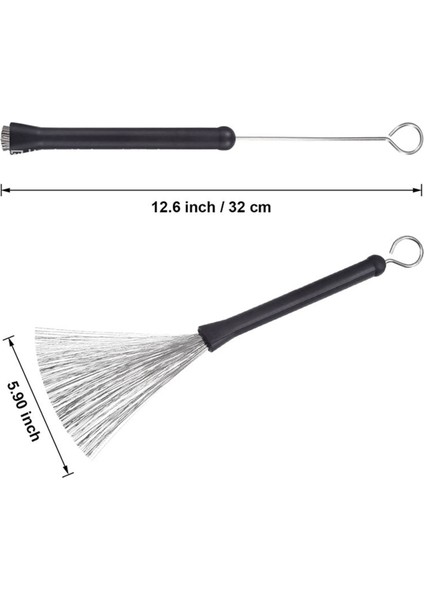 Retractable Jazz Davul Fırçaları Sopa Çelik Tel 32CM Temizlik Fırçaları Jazz Rock Müzik Lover (Yurt Dışından) modelleri