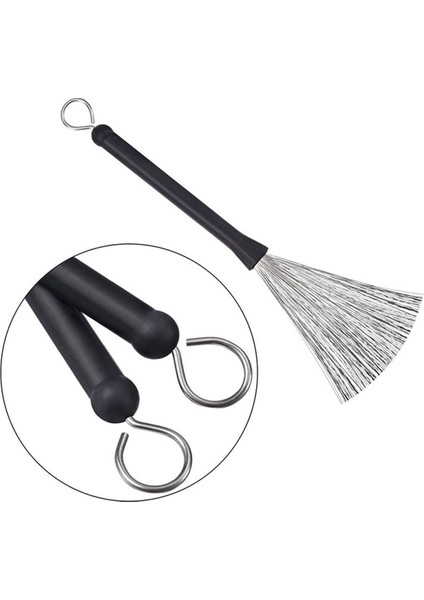Retractable Jazz Davul Fırçaları Sopa Çelik Tel 32CM Temizlik Fırçaları Jazz Rock Müzik Lover (Yurt Dışından) fırsatları