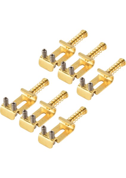 6 Roller Köprü Çekme Dize Kodu Stratocaster Telecaster Için Elektro Gitar Eyer Ele Gitar Aksesuarları Altın (Yurt Dışından)