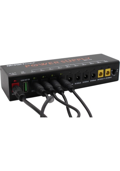 Moskyaudio Mpt-10 Gitar Güç Kaynağı 10 Izole Dc Çıkışları/ 4-12V USB Çıkışı 9V 12V 18V Gitar Efekt Pedalı, Ab Plug (Yurt Dışından) fırsatları