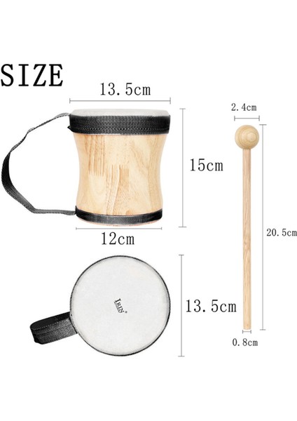 Erken Eğitim ve Çocuk Perküsyonu Için Irin Ahşap Bongo Davul, Ahşap Djembe Davul Seti (Siyah) (Yurt Dışından) modelleri