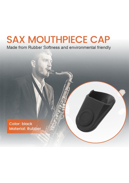 Kauçuk Klarnet Saksafon Ağızlık Kapağı Koru Narin Ucu Siyah (Yurt Dışından) fırsatları