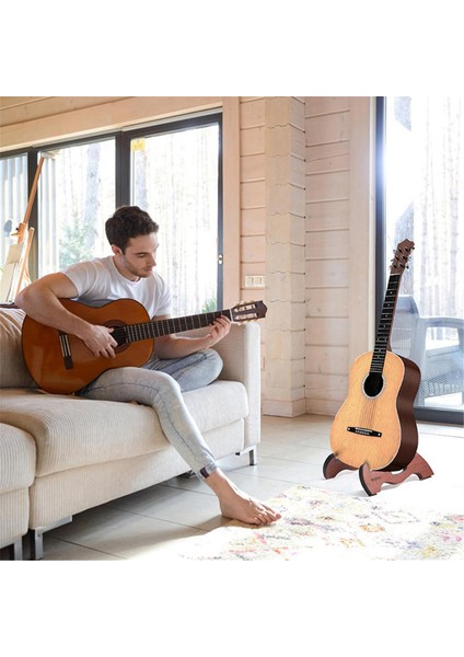 Taşınabilir Ahşap Tutucu Stand Folk Klasik Akustik Gitar Taşınabilir Dize Enstrüman Standı (Yurt Dışından) modelleri