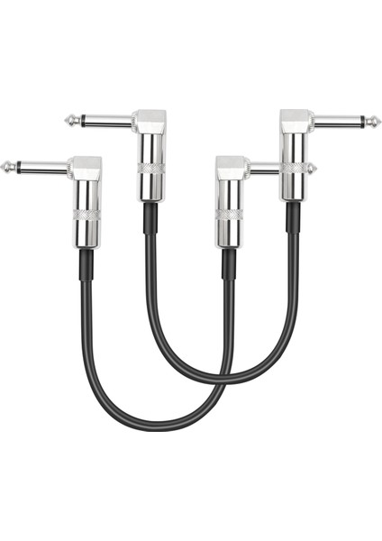 5 Paket Gitar Efekti Pedallı Düz Yama Kabloları 6 Inç Uzunluk 1/4 Inç Sağ Açılı Konektörler Yama Kablosu (Yurt Dışından) modelleri