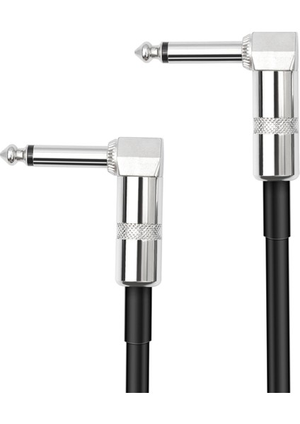 5 Paket Gitar Efekti Pedallı Düz Yama Kabloları 6 Inç Uzunluk 1/4 Inç Sağ Açılı Konektörler Yama Kablosu (Yurt Dışından) fırsatları