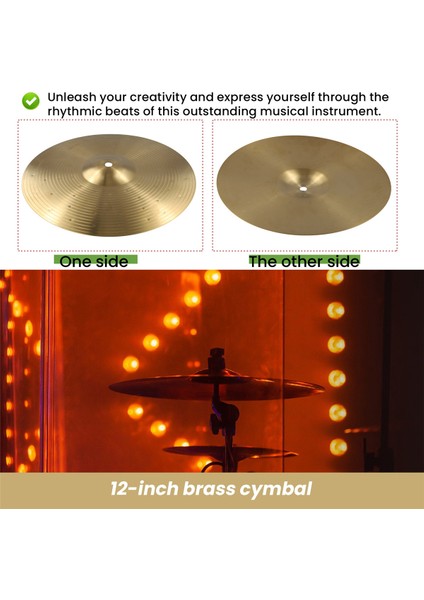 12 Inç Pirinç Zil Metal Kaza Zil Tamburları Zil Zil (Yurt Dışından) indirimleri