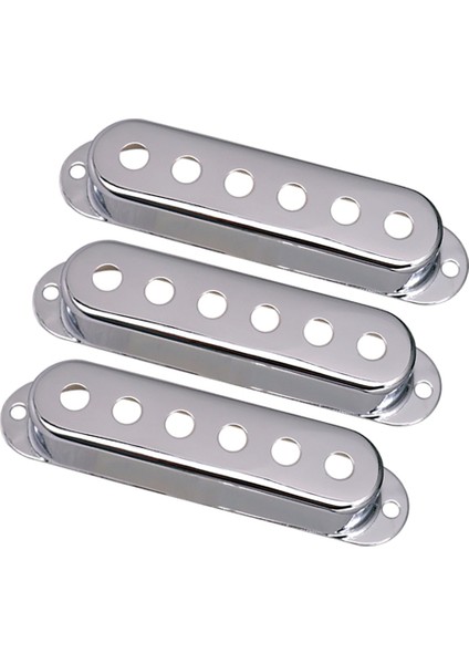 3pcs Open Pirinç Tek Bobar Guitar Tek Pikap Kapakları St Sq Için 48/50/52MM, Gümüş (Yurt Dışından) modelleri