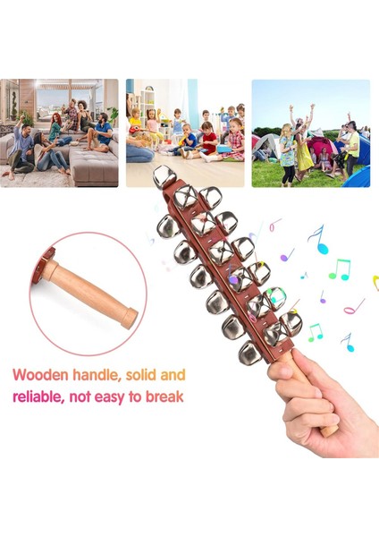 El Jinglebells El Kızak Çanları Ahşap Çalkalayıcı Jingle Çanları Çubuk Müzikal Perküsyon Enstrüman Çanları Tatil Evi Için (Yurt Dışından) fiyatları