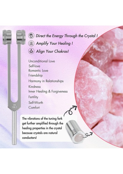 528 Hz Şifa Için Tuning Çatalları Çakra Seti OM136.1 Hz Onarım Için Ses Iyileştirme Aletleri Ayar Çatal Tutucu A (Yurt Dışından) modelleri