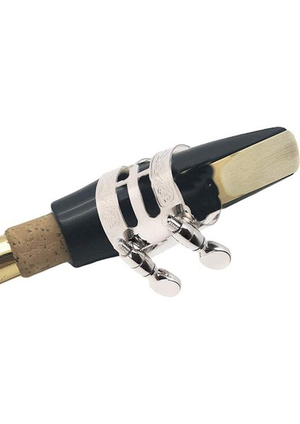 Nikel Kaplama Metal E Alto Saksafon ve Klarnet Aksesuarı Için Oyma ile Nikel Kaplı Sakslık Kauçuk Bakalit Ağızlık Ligatürü (Yurt Dışından) indirimleri