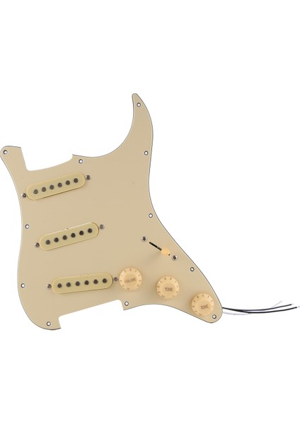 Elektro Gitar Pickguard Pikapları Yüklü Önceden Kablolama Plakası Montajı Sss Sarı (Yurt Dışından)