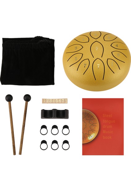 Dış 6 Inç Için Yağmur Davul 11 ​​ton Çelik Dil Davul Yağmur Yağışı Açık Yağmur Chime Müzik Aleti (Yurt Dışından) modelleri