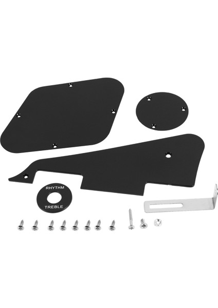 1set Siyah Pickguard /boşluk /anahtar Kapakları /pikap Seçici Plaka /braket /lp Gitar Stili Için Vidalar (Yurt Dışından) modelleri