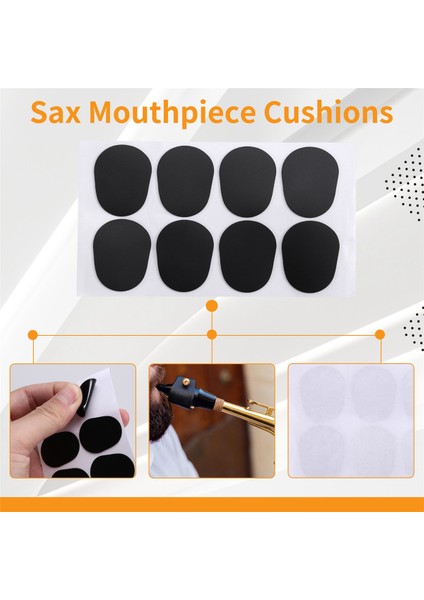 160 Adet Saksafon Tenor/alto Klarnet Ağızlık Yastık Sax Ağız Yamaları Yastıklar Yastıklar Kalın 0,8 mm (Yurt Dışından) fırsatları