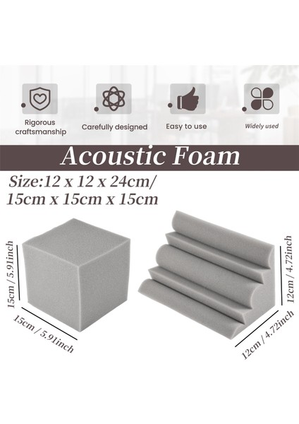 Emilim Köpük Ev Sineması Köşesi Ses Yalıtım Pamuklu Akustik Köpük Fayans Panelleri, Gri (Yurt Dışından) indirimleri