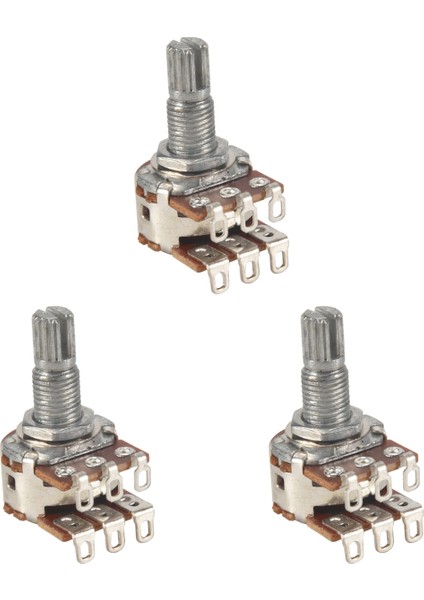 3 Adet Çift Denge Yığılmış Tırtıllı Sap Gitar Bas Hacim Tonu Kontrol Kapları Potansiyometre Anahtarı MN25K (Yurt Dışından) modelleri