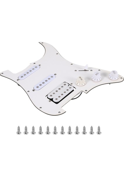 Elektro Gitar Pickguard Pikapları Yüklü Önceden Kablolanmış Çizik Plakası Montajı 11 Delik Beyaz (Yurt Dışından) fiyatları