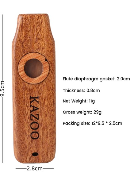 Kazoo Flüt Ahşap Kazoo Instruments Gitar Ukulele Eşlik Patry Musical Enstrüman Çocuklar Için Yeni Başlayanlar, Stil C (Yurt Dışından) modelleri